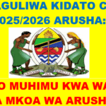 WALIOCHAGULIWA KIDATO CHA TANO 2025/2026 ARUSHA