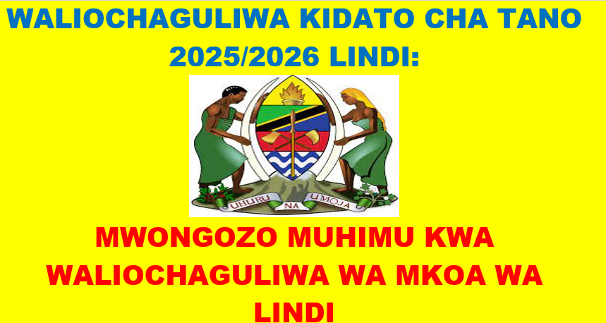 Waliochaguliwa Kidato cha Tano 2025 Lindi