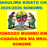 Waliochaguliwa Kidato cha Tano 2025 Songwe