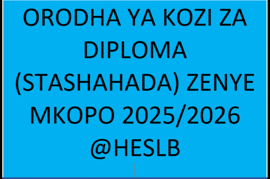 orodha ya kozi za Diploma (stashahada) zenye mkopo 2025/2026 HESLB