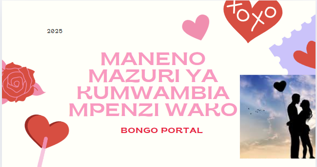 Maneno Matamu Ya Kumwambia Mpenzi Wako