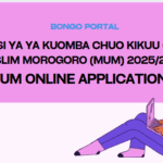 Jinsi ya Kutuma Maombi Chuo Kikuu cha Muslim Morogoro (MUM) 2025/2026