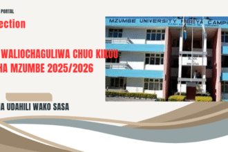 Majina Waliochaguliwa Kujiunga Chuo Kikuu Cha Mzumbe 2025/2026 (MU Selected Applicants)