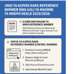 Jinsi ya Kupata NAPA Reference Number kwa Ajili ya Maombi ya Mkopo wa HESLB 2025/2026
