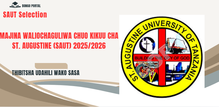 Waliochaguliwa Chuo Kikuu Cha St. Augustine (SAUT) 2025/2026 (SAUT Selected Applicants)