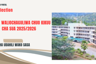 Majina Waliochaguliwa Chuo Kikuu Cha Kilimo Sokoine 2025/2026 (SUA Selected Applicants)