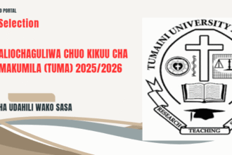 Waliochaguliwa Chuo Kikuu Cha Tumaini Makumira 2025/2026 (TUMA Selected Applicants)