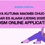 Jinsi ya Kutuma Maombi Chuo Kikuu cha Dar es salaam (UDSM) 2025/2026