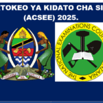 MATOKEO YA KIDATO CHA SITA 2025.