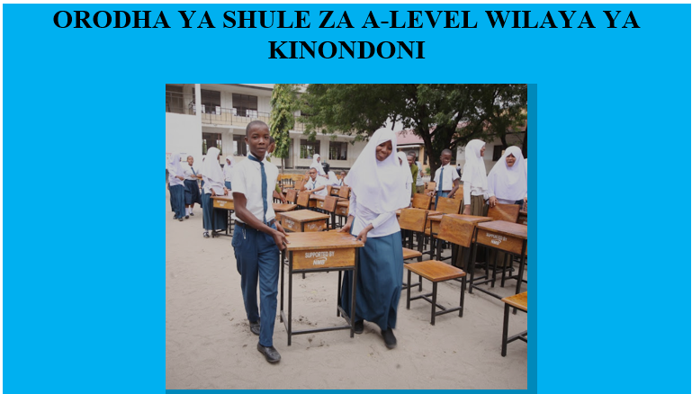 Orodha ya Shule za A-Level Wilaya ya Kinondoni