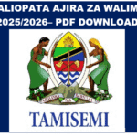 Waliopata Ajira za Walimu 2025/2026– PDF Download