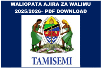 Waliopata Ajira za Walimu 2025/2026– PDF Download