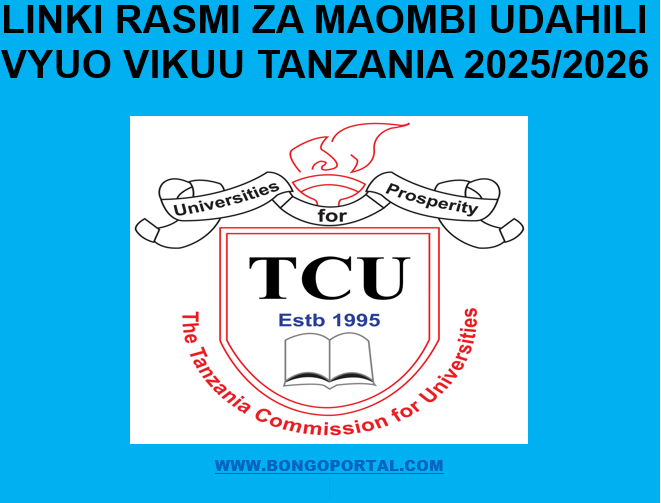 Linki Rasmi za Maombi Udahili Vyuo Vikuu Tanzania 2025/2026
