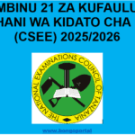 Mbinu 21 za Kufaulu Mtihani wa Kidato cha Nne (CSEE) 2025/2026