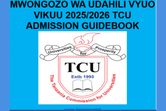 Mwongozo wa Udahili Vyuo Vikuu TCU 2025/2026 (TCU Admission Guidebook)