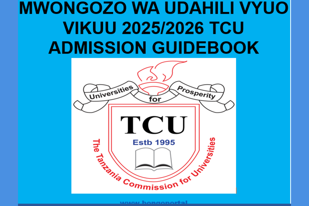 Mwongozo wa Udahili Vyuo Vikuu TCU 2025/2026 (TCU Admission Guidebook)