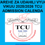 Mwongozo wa Udahili Vyuo Vikuu TCU 2025/2026 (TCU Admission Guidebook)